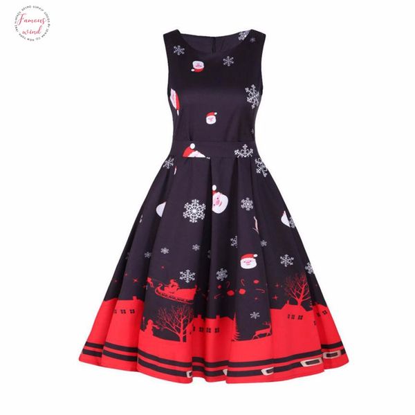 plus size woman vintage dress santa christmas xmas printed o neck sleeveless swing dress above knee mini women clothing hot, Black;gray
plus size woman vintage dress santa christmas xmas printed o neck sleeveless swing dress above knee mini women clothing hot, Black;gray