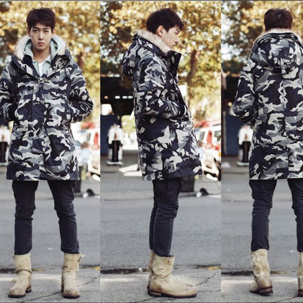 boy hooded camouflage coat oversized faux fur collar thick long cotton coat men camo parka winter overcoat male couple wear 5xl, Black
boy hooded camouflage coat oversized faux fur collar thick long cotton coat men camo parka winter overcoat male couple wear 5xl, Black