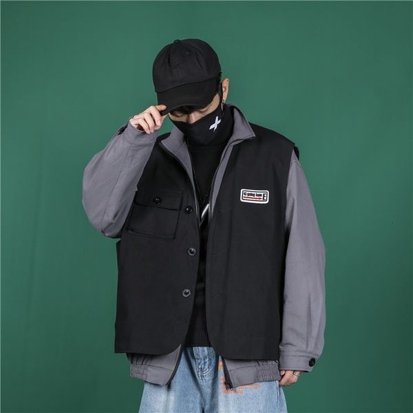 2019 autumn new korean version of european and american style casual loose fake two-piece jacket coat large size, Black;brown
2019 autumn new korean version of european and american style casual loose fake two-piece jacket coat large size, Black;brown