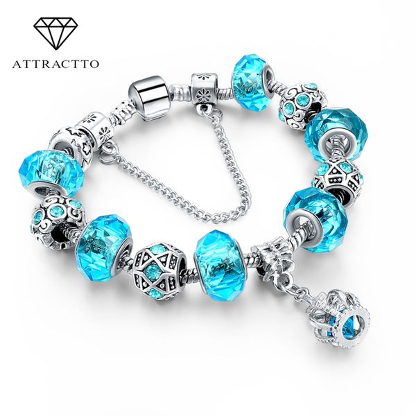 attractto custom silver color crown bracelets&bangles crystal beads charm bracelets for women jewelry pulsera bracelet sbr160016, Black
attractto custom silver color crown bracelets&bangles crystal beads charm bracelets for women jewelry pulsera bracelet sbr160016, Black