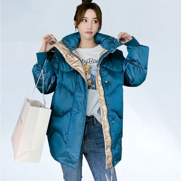 2019 зима женщин вниз куртка способа рыхлый хлеб coat теплая белая утка вниз пальто шинель высокого качества parka женщины streetwear, Black
2019 зима женщин вниз куртка способа рыхлый хлеб coat теплая белая утка вниз пальто шинель высокого качества parka женщины streetwear, Black