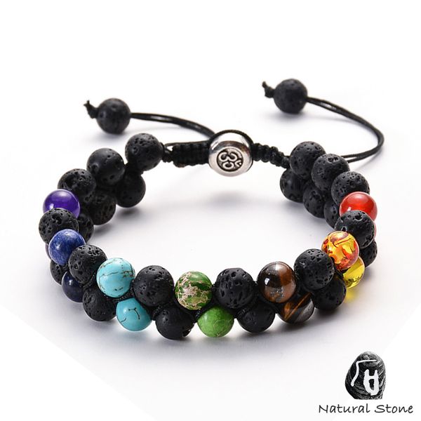 fashion men women natural lava stone 7 chakra healing balance beads bracelets 2 layers buddha prayer yoga reiki bracelet jewelry, Black
fashion men women natural lava stone 7 chakra healing balance beads bracelets 2 layers buddha prayer yoga reiki bracelet jewelry, Black