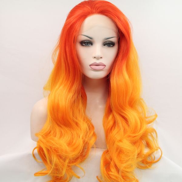 hightemperature fiber perruque red ombre orange wigs long body wave hair synthetic lace front wig for women costume, Black;brown
hightemperature fiber perruque red ombre orange wigs long body wave hair synthetic lace front wig for women costume, Black;brown