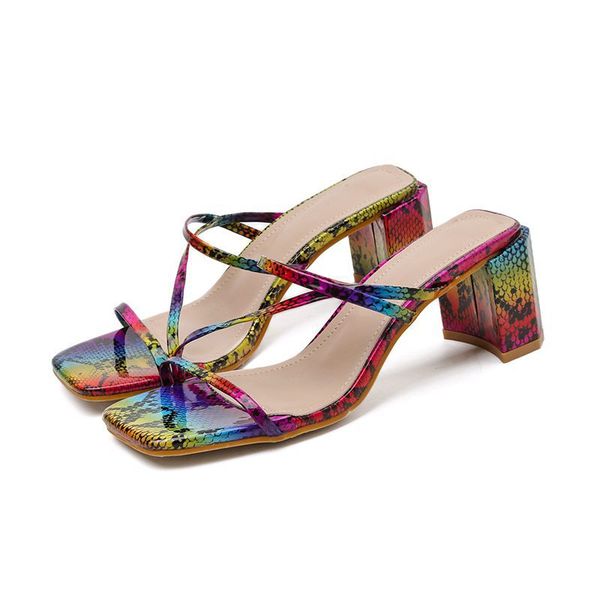 slippers summer rome serpentine pu narrow band slides women shoes peep toe square 7cm high heels mules pumps, Black
slippers summer rome serpentine pu narrow band slides women shoes peep toe square 7cm high heels mules pumps, Black