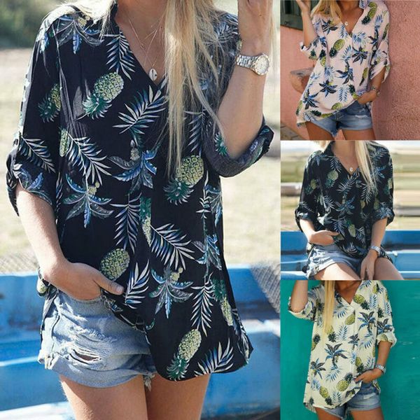 2019 floral shirt women long sleeve loose blouse v neck casual lady beach blouse shirts size -2xl, White
2019 floral shirt women long sleeve loose blouse v neck casual lady beach blouse shirts size -2xl, White