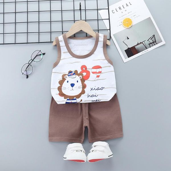 children's clothes summer kids girls sleeveless cartoon t-shirt + shorts casual outfits suits toddler baby boys clothing set, White
children's clothes summer kids girls sleeveless cartoon t-shirt + shorts casual outfits suits toddler baby boys clothing set, White