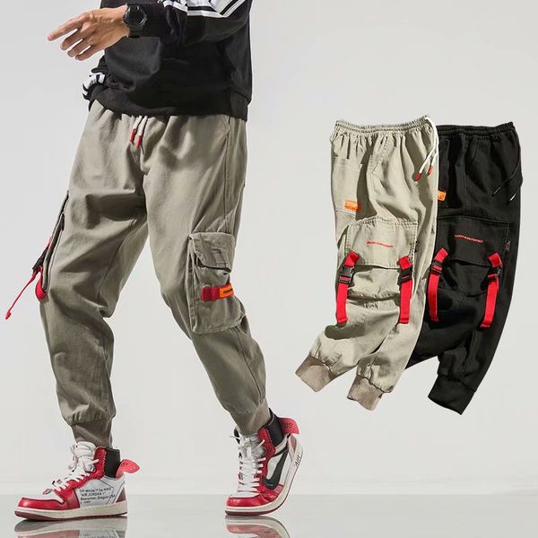 men's cargo pants men hip hop japanese streetwear ribbon pants men mens trousers joggers male fashion sweatpants cotton pockets, Black
men's cargo pants men hip hop japanese streetwear ribbon pants men mens trousers joggers male fashion sweatpants cotton pockets, Black