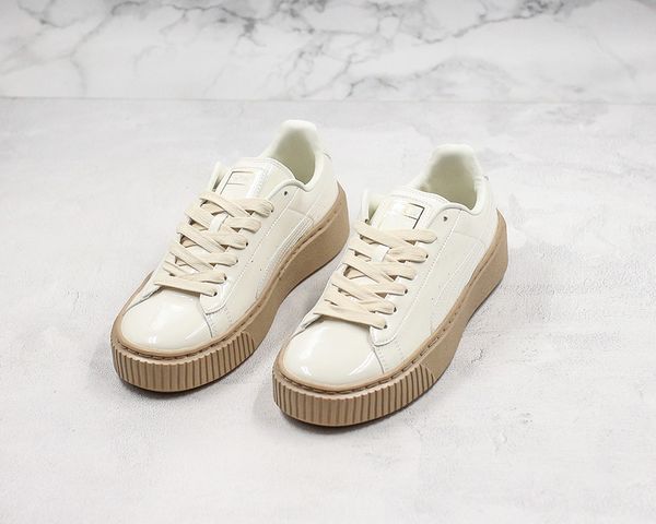 2020 new women's girls designer shoes casual sneakers women rihanna milk white patent leather sponge cake board shoes size 35.5-39, Black
2020 new women's girls designer shoes casual sneakers women rihanna milk white patent leather sponge cake board shoes size 35.5-39, Black