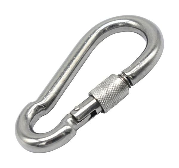 4 inch 10mm stainless steel heavy duty carabiner clips with screw locking snap hook quick links safety chain rigging accessories
4 inch 10mm stainless steel heavy duty carabiner clips with screw locking snap hook quick links safety chain rigging accessories