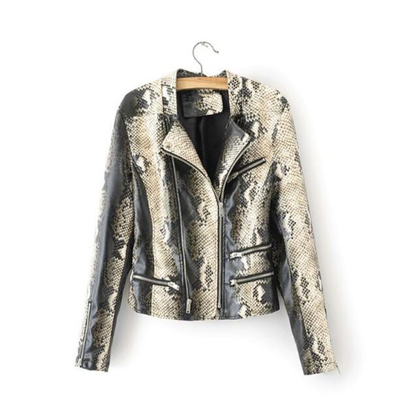 zxryxgs women's snakeskin casual short pu leather jackets turn-down collar zipper motorcycle leather coat biker outwear, Black
zxryxgs women's snakeskin casual short pu leather jackets turn-down collar zipper motorcycle leather coat biker outwear, Black