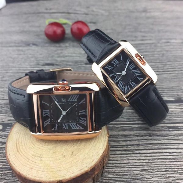 fashion casual dress men women gift watch leather strap couple luxury watches quartz movement designer tank wristwatches, Slivery;brown
fashion casual dress men women gift watch leather strap couple luxury watches quartz movement designer tank wristwatches, Slivery;brown