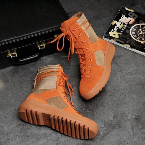 new good quality kanye brand high boots of god military sneakers hight army boots men and women fashion shoes martin boots l14, Black
new good quality kanye brand high boots of god military sneakers hight army boots men and women fashion shoes martin boots l14, Black