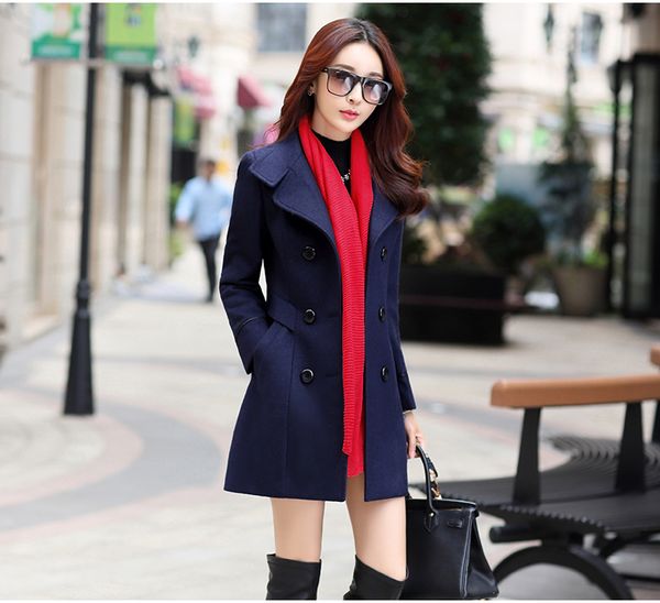 women's wool & blends ftlzz women blend warm long coat plus size female slim fit lapel woolen overcoat autumn winter cashmere outerwear, Black
women's wool & blends ftlzz women blend warm long coat plus size female slim fit lapel woolen overcoat autumn winter cashmere outerwear, Black