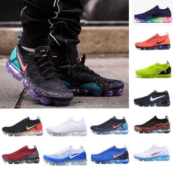 

wholesale air vapormax flyknit 1.0 2.0 3.0 running shoes men athletic trainers sports women outdoor sneakers walking trekking shoe 2020