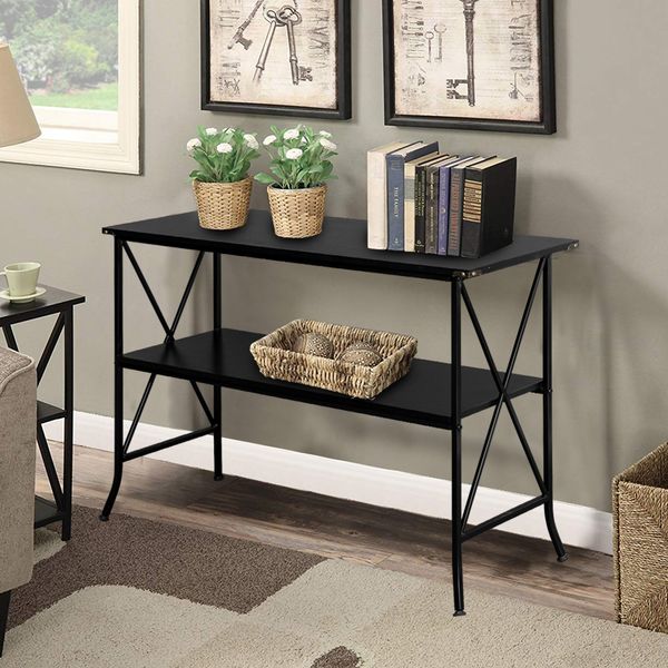 New Artisasset Mdf Counterblack Wrought Iron Base 2 Layers Console Table Item Shpping