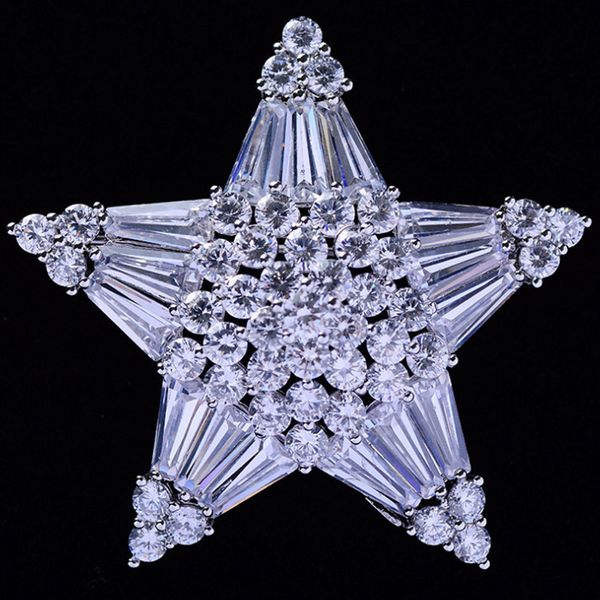 zlxgirl classic cubic zircon five stars men's brooch jewelry dubai scarf pins jewelry micro paved popular pendant bijoux, Gray
zlxgirl classic cubic zircon five stars men's brooch jewelry dubai scarf pins jewelry micro paved popular pendant bijoux, Gray