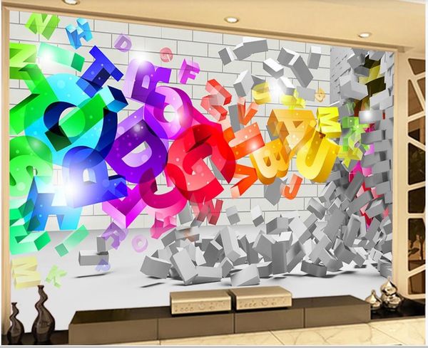 3d stereo wallpapers brick wall broken wall english letter wallpapers living room background wall decoration painting
3d stereo wallpapers brick wall broken wall english letter wallpapers living room background wall decoration painting