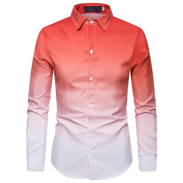 mjartoria men's autumn shirt fashion casual slim gradient cotton shirt long sleeve lapel business men's 2019, White;black
mjartoria men's autumn shirt fashion casual slim gradient cotton shirt long sleeve lapel business men's 2019, White;black