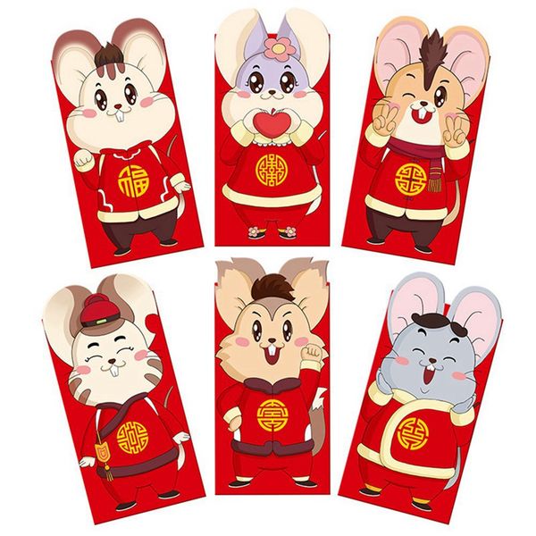 6 pcs/pack kawaii chinese fortune rat year red envelope children new year red pocket for student kids gift
6 pcs/pack kawaii chinese fortune rat year red envelope children new year red pocket for student kids gift