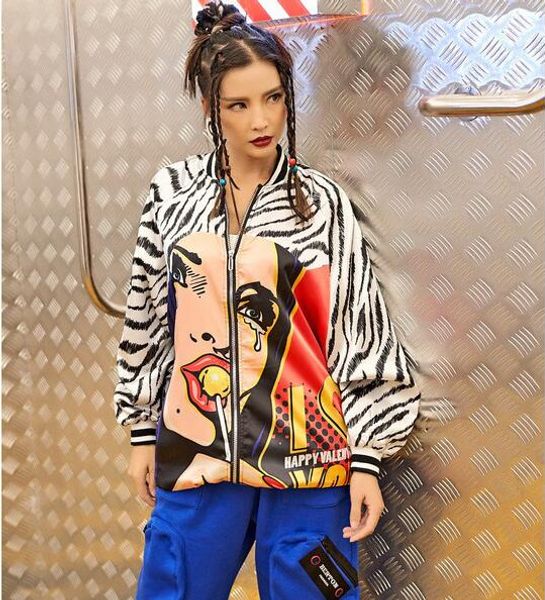 hip hop style cartoon thin cardigan plus size casual loose outerwear women batwing sleeve dance wear coat, Black;brown
hip hop style cartoon thin cardigan plus size casual loose outerwear women batwing sleeve dance wear coat, Black;brown