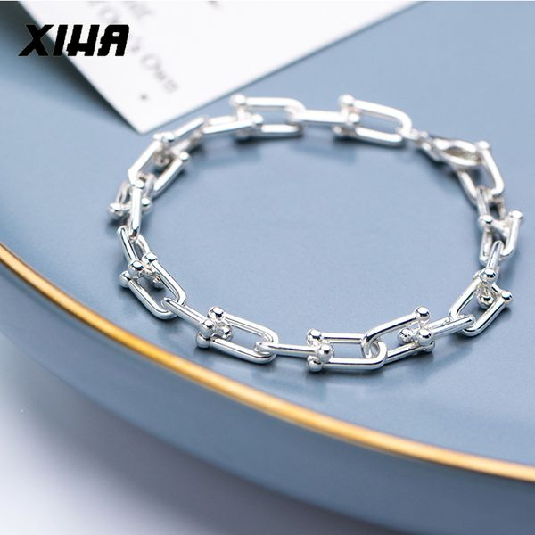 xiha 925 sterling silver bracelets thick huge chain link bracelet ladies fashion luxury jewelry dropshipping wholesaler supplier, Golden;silver
xiha 925 sterling silver bracelets thick huge chain link bracelet ladies fashion luxury jewelry dropshipping wholesaler supplier, Golden;silver