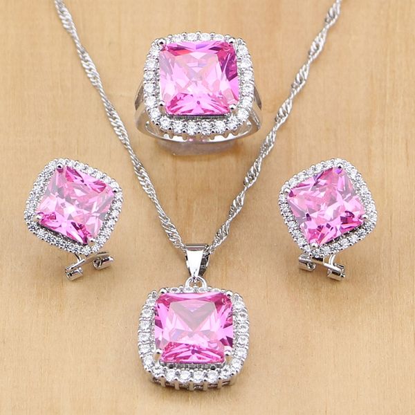 mystic pink fire cubic zirconia princess 925 sterling silver jewelry sets for women earrings/pendant/necklace/ring, Slivery;golden
mystic pink fire cubic zirconia princess 925 sterling silver jewelry sets for women earrings/pendant/necklace/ring, Slivery;golden