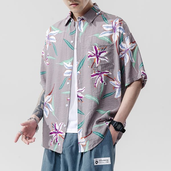 summer 2020 new men's holiday style retro printed short sleeve shirt hawaii beach wind cuba collar cotton shirt men, White;black
summer 2020 new men's holiday style retro printed short sleeve shirt hawaii beach wind cuba collar cotton shirt men, White;black