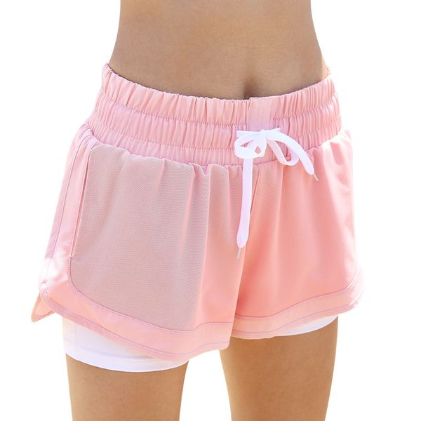 women quick drying yoga double layer sport short outdoor sports fitness gym yoga running shorts, White;red
women quick drying yoga double layer sport short outdoor sports fitness gym yoga running shorts, White;red