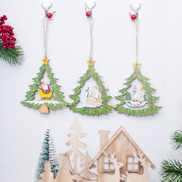 1pcs 10x11cm wood christmas pendant hollow santa claus snow house hanging ornament for christmas xmas new year party supply
1pcs 10x11cm wood christmas pendant hollow santa claus snow house hanging ornament for christmas xmas new year party supply