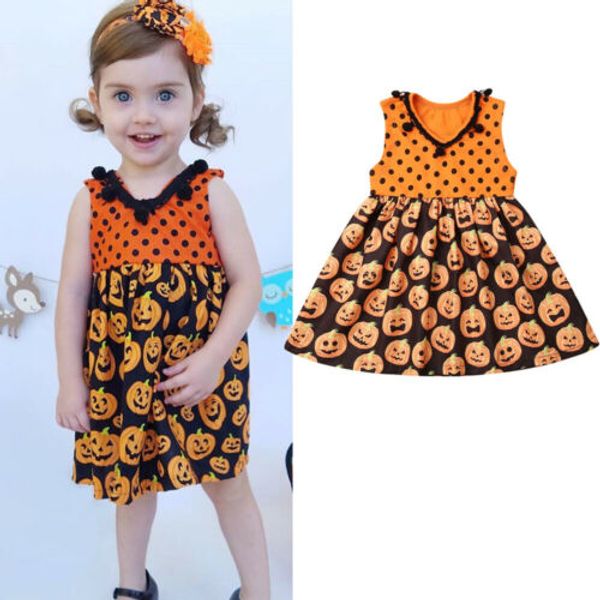 2019 new baby girls kid dress casual sleeveless halloween pumpkin dress skirt outfit clothes, Red;yellow
2019 new baby girls kid dress casual sleeveless halloween pumpkin dress skirt outfit clothes, Red;yellow
