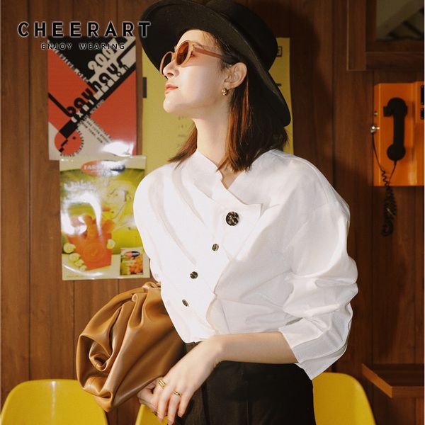 cheerart designer blouse women white oblique black button up long sleeve ladies blouses clothing fashionable
cheerart designer blouse women white oblique black button up long sleeve ladies blouses clothing fashionable