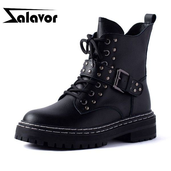 zalavor lady punk ankle boots real leather fashion flats motorcycle boots rivets platform winter warm fur shoes women size 35-40, Black
zalavor lady punk ankle boots real leather fashion flats motorcycle boots rivets platform winter warm fur shoes women size 35-40, Black