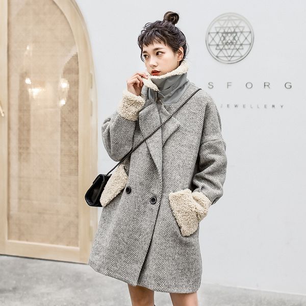 woman gray coat winter new arrival thicken warm long woolen coat cashmere fur collar womens winter jackets women wool, Black
woman gray coat winter new arrival thicken warm long woolen coat cashmere fur collar womens winter jackets women wool, Black