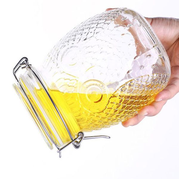 

sealed can glass food storage bottles honey lemon passion fruit pickles jars with lids household small storage jars