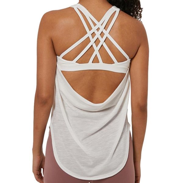 ladies loose stretch yoga fitness exercise workout training tank with built in bra, White;red
ladies loose stretch yoga fitness exercise workout training tank with built in bra, White;red