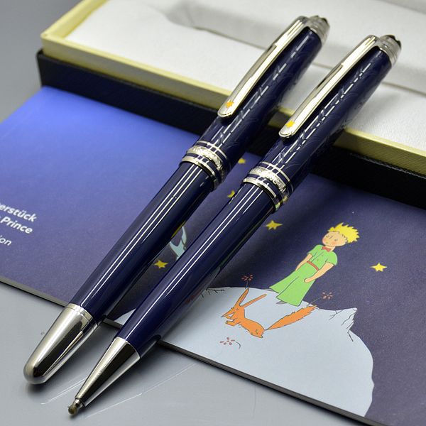 

limited edition petit prince series dark blue rollerball pen ballpoint pen fountain pen writing school office supplies with mb serial number, Blue;orange