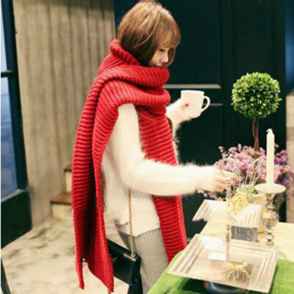 new women men scarf korean wool female student long thick warm knitting winter red black white beige scarf
new women men scarf korean wool female student long thick warm knitting winter red black white beige scarf