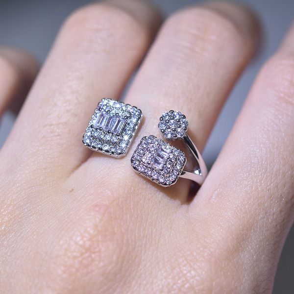 double fair adjustable rings for women shiny square cut zircon silver color open finger ring gift fashion jewelry kar344, Golden;silver
double fair adjustable rings for women shiny square cut zircon silver color open finger ring gift fashion jewelry kar344, Golden;silver