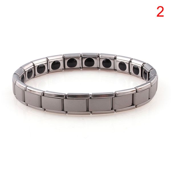 1pc elastic stretch bracelet energy health bangle titanium steel bracelet for men women silver, Black
1pc elastic stretch bracelet energy health bangle titanium steel bracelet for men women silver, Black