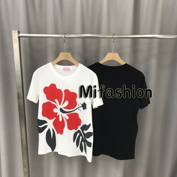 2020 spring summer luxury europe italy big flower print tshirt fashion men women floral t shirt pure cotton tee top, White;black
2020 spring summer luxury europe italy big flower print tshirt fashion men women floral t shirt pure cotton tee top, White;black