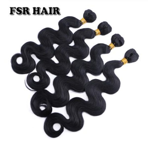 12-24" body wave synthetic hair weave wefts pure color sew in hair extensions 100g one bundle hair product, Black
12-24" body wave synthetic hair weave wefts pure color sew in hair extensions 100g one bundle hair product, Black