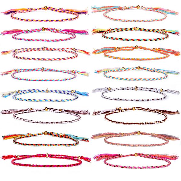 new fashion handmade 4 mixed color cotton rope woven vsco girl lucky friendship bracelet rainbow boho copper bead anklet for women and girls, Black
new fashion handmade 4 mixed color cotton rope woven vsco girl lucky friendship bracelet rainbow boho copper bead anklet for women and girls, Black