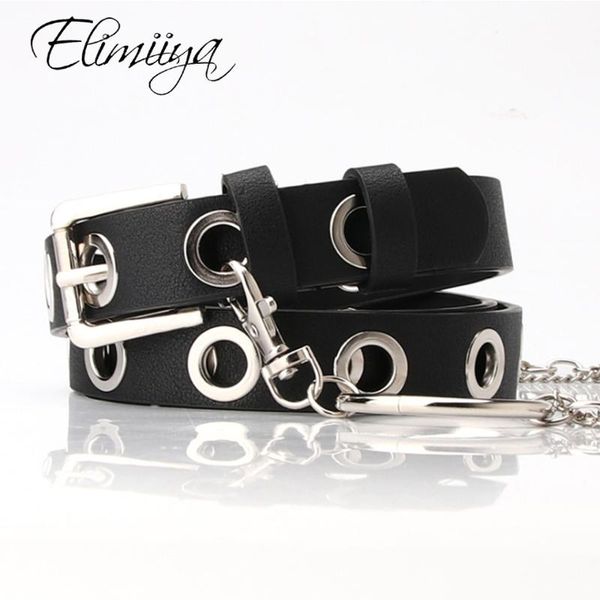elimiiya brand rock punk belt for women retro simple wild round chain full hole adjustable belts black white red waistbelt, Black;brown
elimiiya brand rock punk belt for women retro simple wild round chain full hole adjustable belts black white red waistbelt, Black;brown