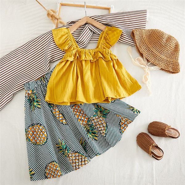 1-6years toddler kids baby girl clothes summer set sleeveless crop vest pineapple print skirt 2pcs outfit sunsuit, White
1-6years toddler kids baby girl clothes summer set sleeveless crop vest pineapple print skirt 2pcs outfit sunsuit, White