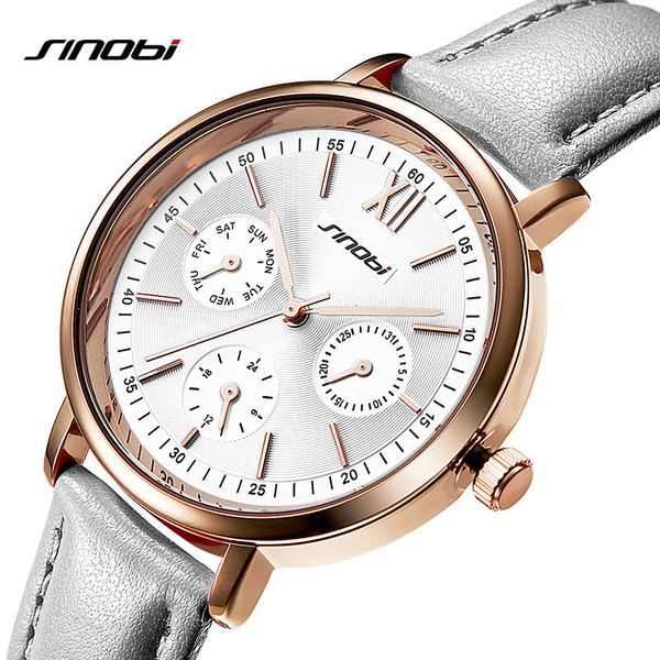 new fashion women watch leather strap multi-function waterproof quartz fashion women watch, Slivery;brown
new fashion women watch leather strap multi-function waterproof quartz fashion women watch, Slivery;brown
