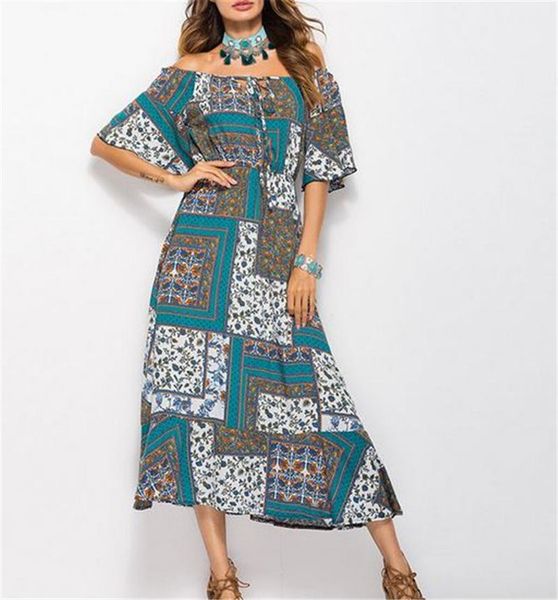 boho off shoulder printed dress ladies summer beach short sleeve casual dress, Black;gray
boho off shoulder printed dress ladies summer beach short sleeve casual dress, Black;gray
