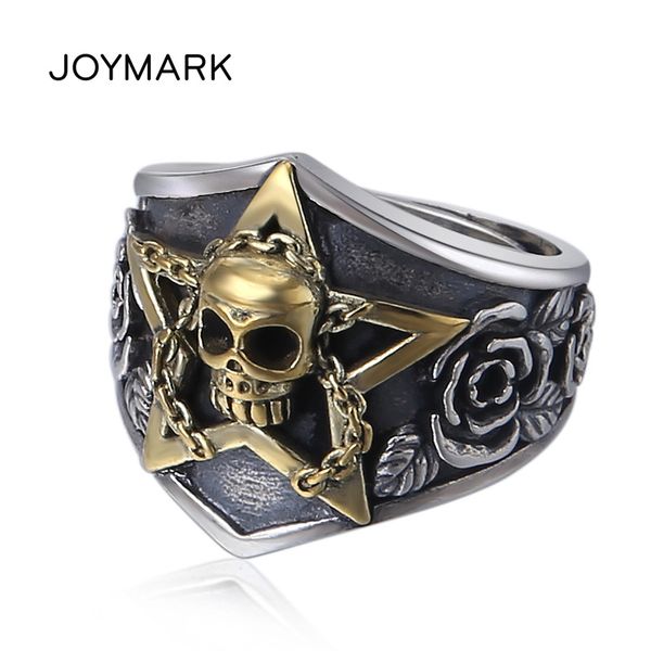 men's rose flower s925 sterling silver finger ring genuine thai silver ring inlaid brass skull five-pointed star punk jewellery, Golden;silver
men's rose flower s925 sterling silver finger ring genuine thai silver ring inlaid brass skull five-pointed star punk jewellery, Golden;silver