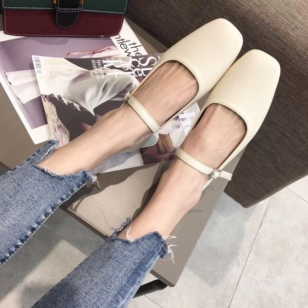 2019 small six and round one buckle temperament square joker tender pu flat bottom mary jane single shoe ballet shoes, Black
2019 small six and round one buckle temperament square joker tender pu flat bottom mary jane single shoe ballet shoes, Black