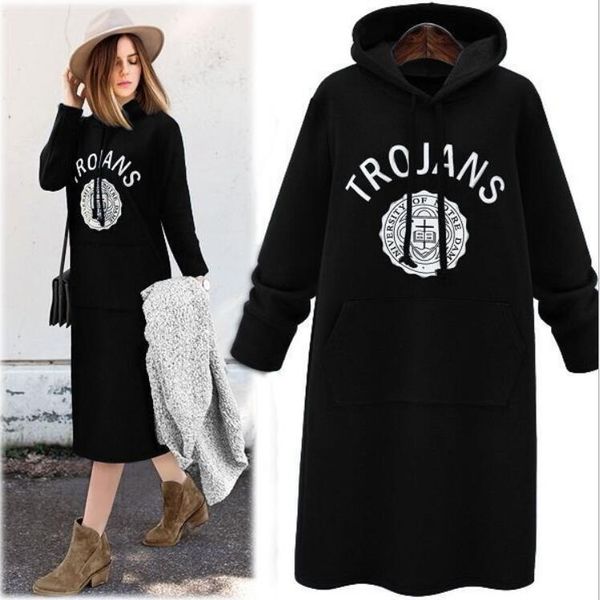 women long dress autumn winter long sleeve hooded hoodies sweatshirt dress casual slim mini dresses plus size vestidos, Black
women long dress autumn winter long sleeve hooded hoodies sweatshirt dress casual slim mini dresses plus size vestidos, Black