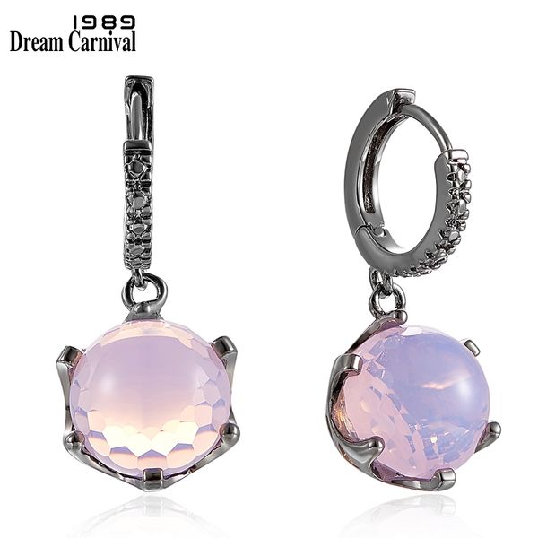 dreamcarnival1989 selling football cut cubic zircon earrings for women pink color crown design prong dangle jewelry we3819pn, Silver
dreamcarnival1989 selling football cut cubic zircon earrings for women pink color crown design prong dangle jewelry we3819pn, Silver